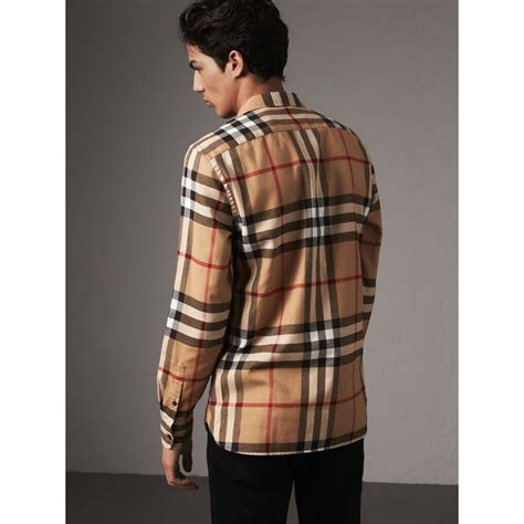 burberry men shirts|burberry flannel shirt men's.